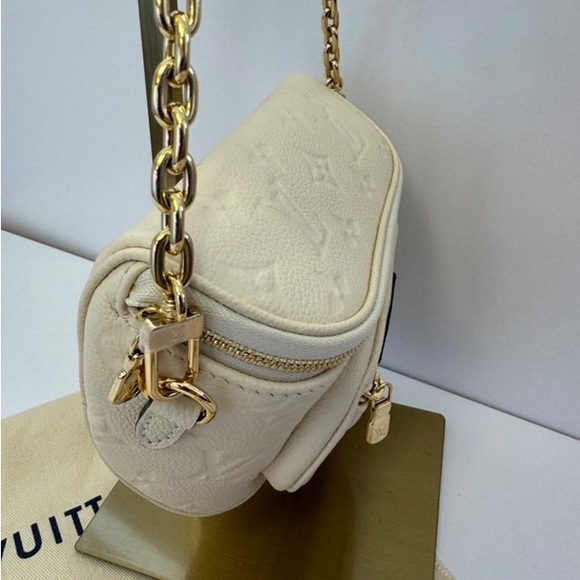 Authentic Louis Vuitton Mini Bumbag Cream Empreinte Leather Bum Bag - Picture 13 of 15